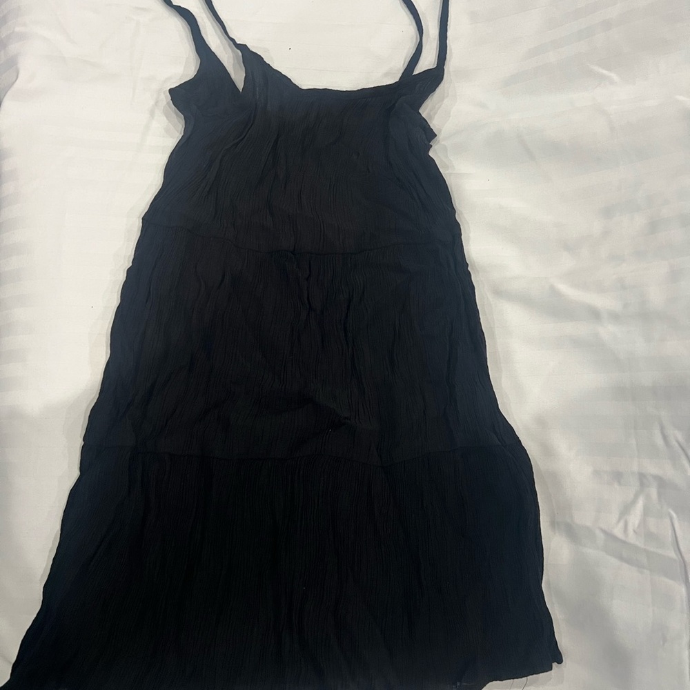 H&M Black Textured Dress
